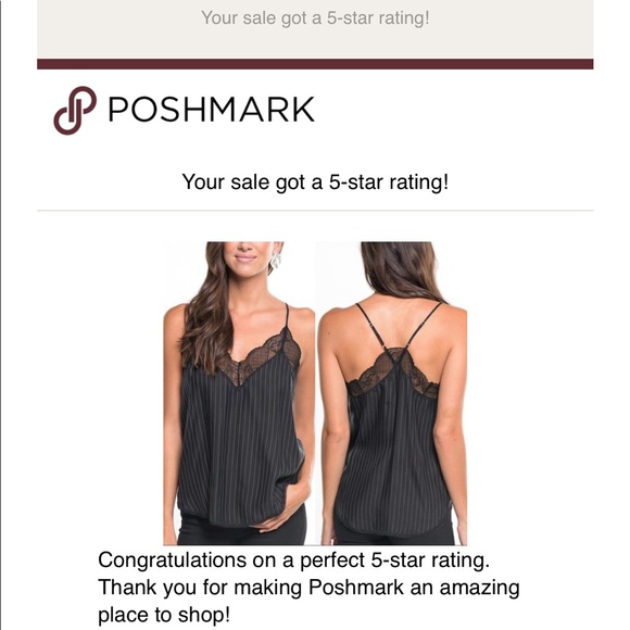 Black Lace Cami - PINSTRIPE - Picture 3 of 7